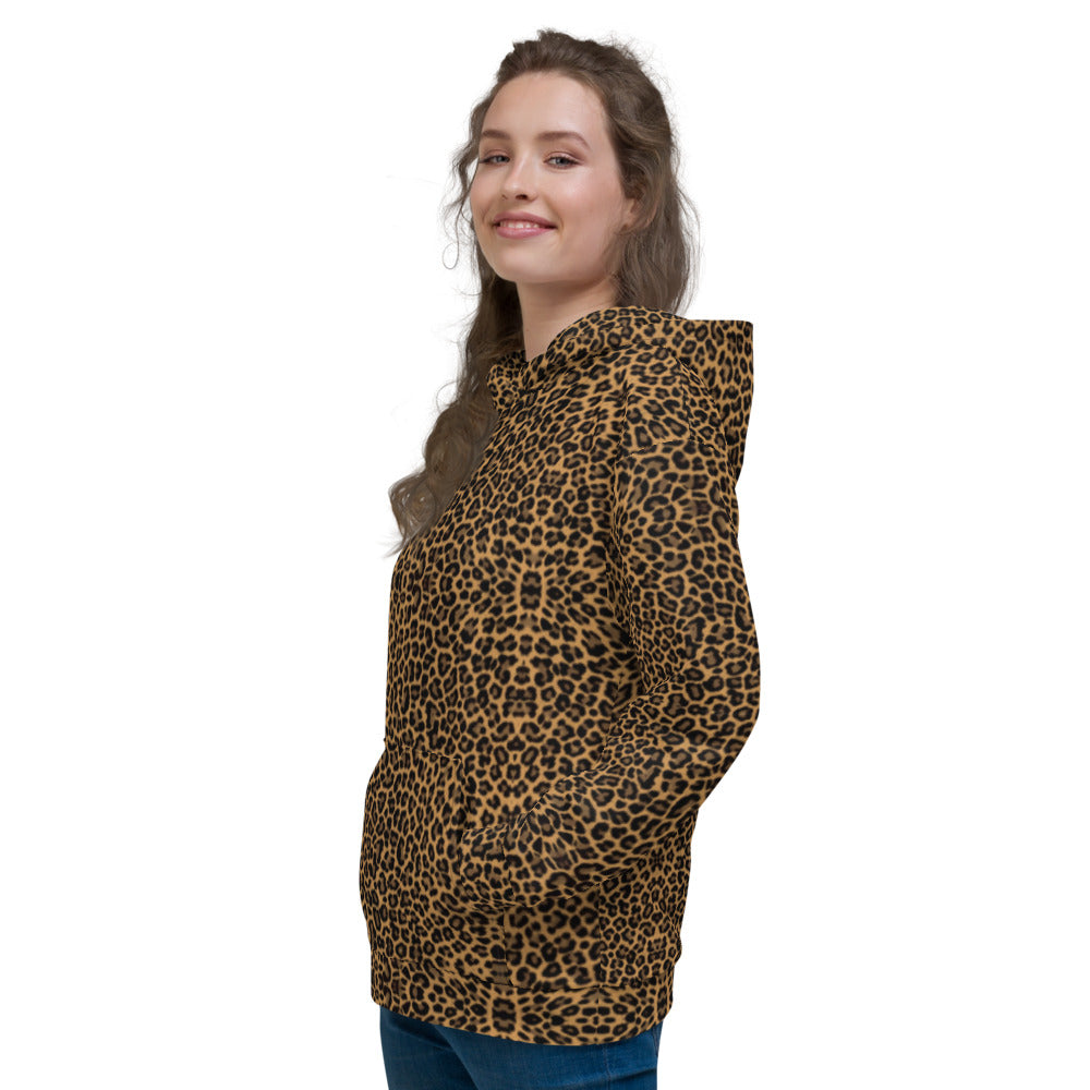 Recycled Unisex Hoodie - Leopard - Women