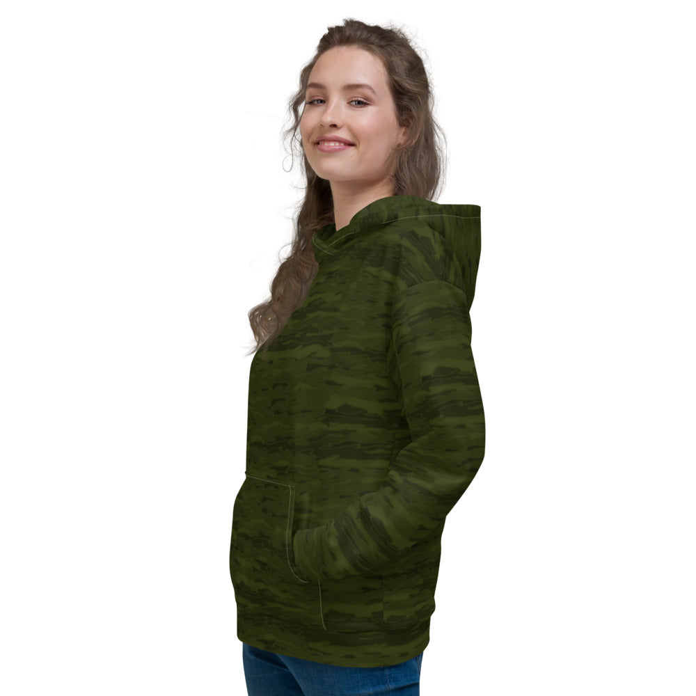 Recycled Unisex Hoodie - Army Camouflage Lava - Women