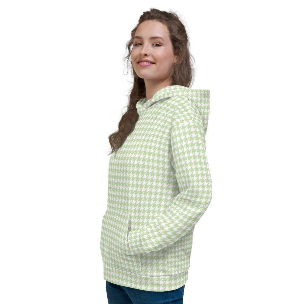 Recycled Unisex Hoodie - Butterfly Houndstooth - Women