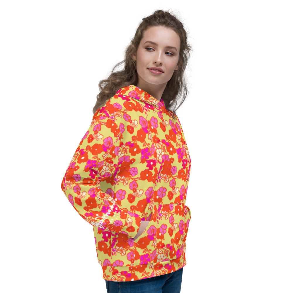 Recycled Unisex Hoodie - Ice Cream Floral - Women