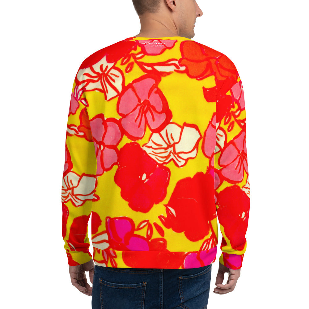 Recycled Unisex Sweatshirt - Sixties Floral - Men