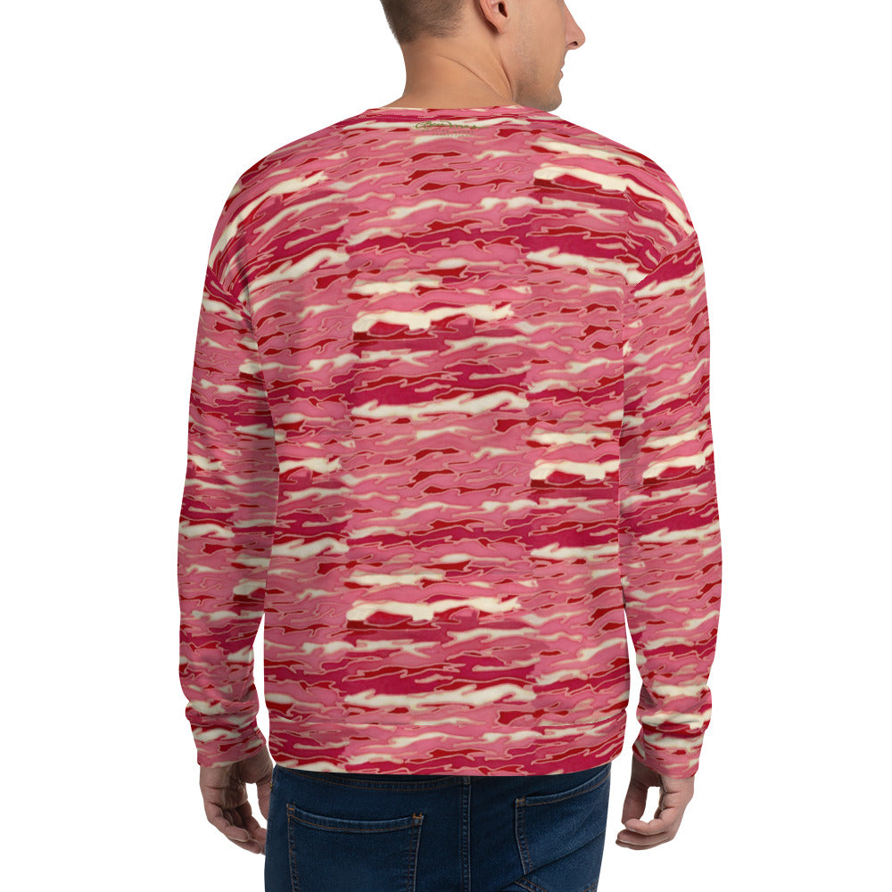 Recycled Unisex Sweatshirt - Pink Camouflage Lava  - Men