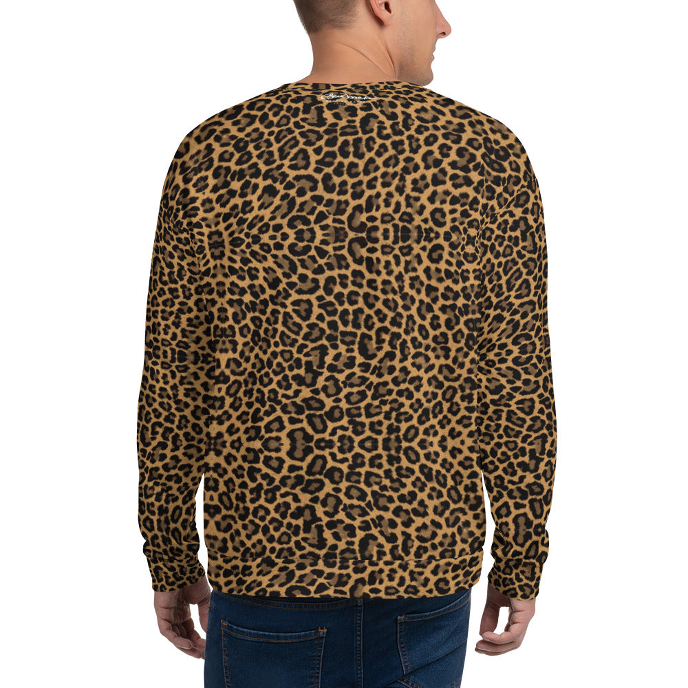 Recycled Unisex Sweatshirt - Leopard - Men