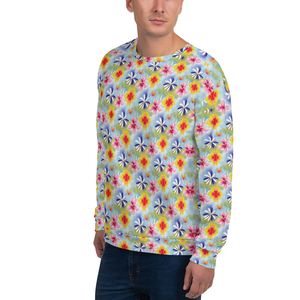Recycled Unisex Sweatshirt - Sunrise Floral - Men
