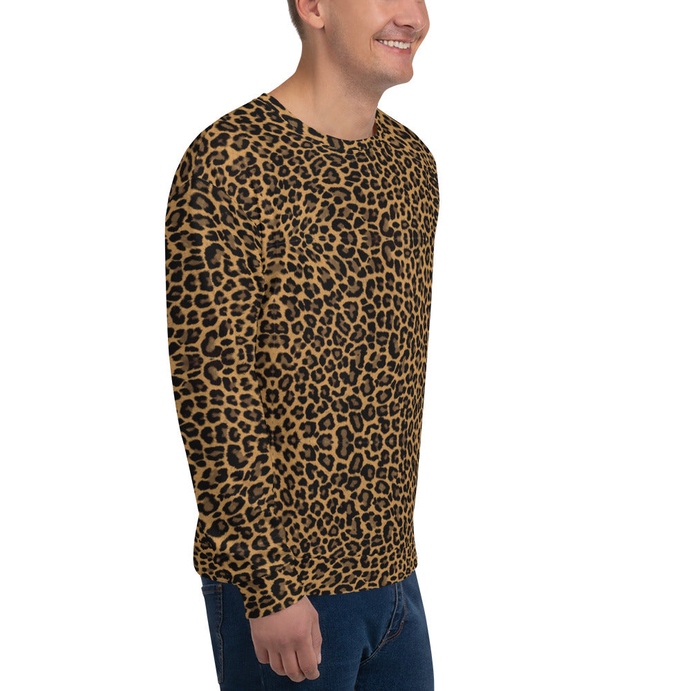 Recycled Unisex Sweatshirt - Leopard - Men