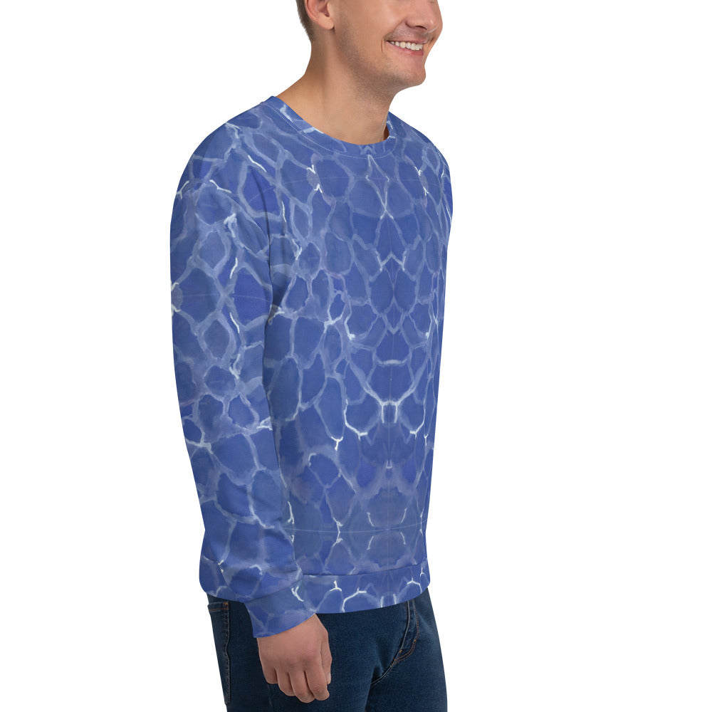 Recycled Unisex Sweatshirt - Blue Pool - Men