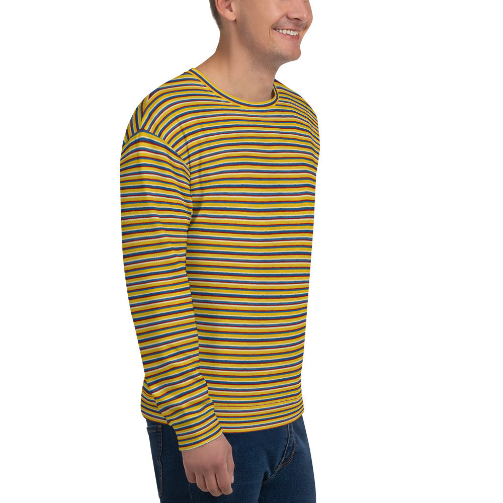Recycled Unisex Sweatshirt - Riviera Stripe - Men
