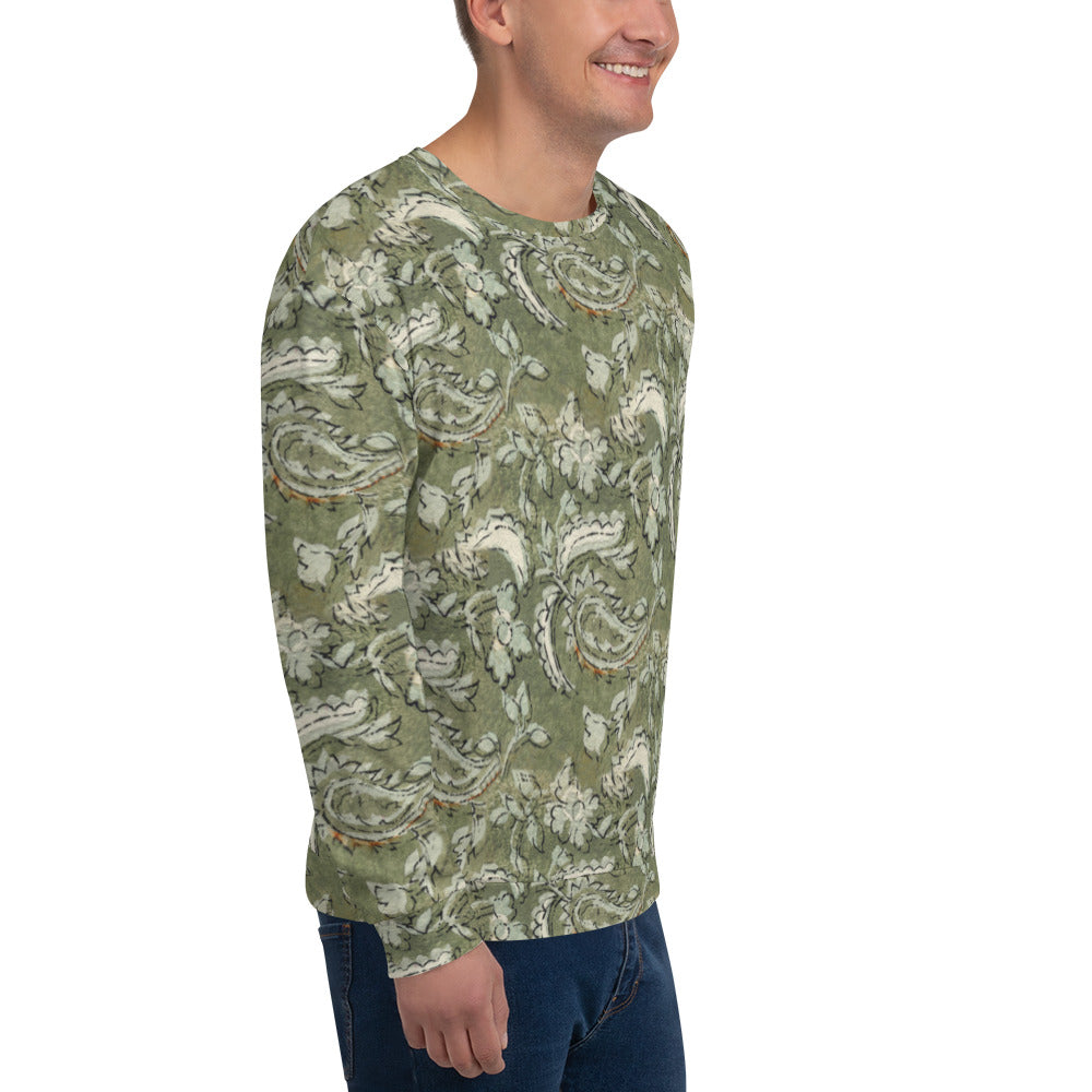 Recycled Unisex Sweatshirt - Floral Paisley - Men