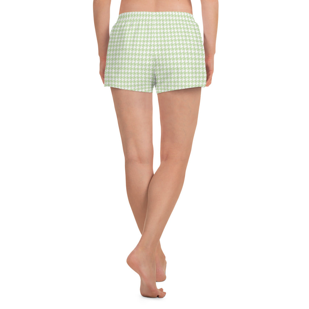 Women's Butterfly Houndstooth Athletic Shorts