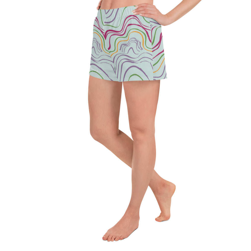 Women's  Psychedelic Spring Athletic Shorts
