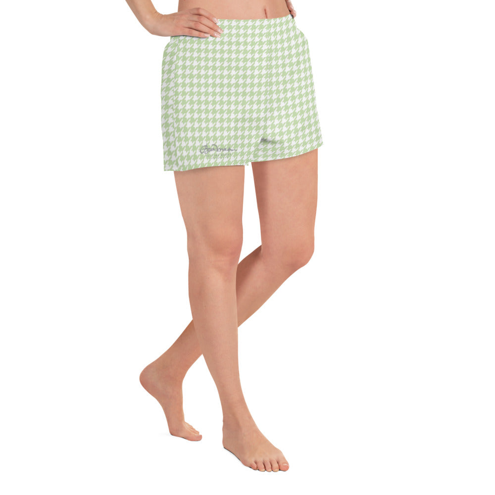Women's Butterfly Houndstooth Athletic Shorts