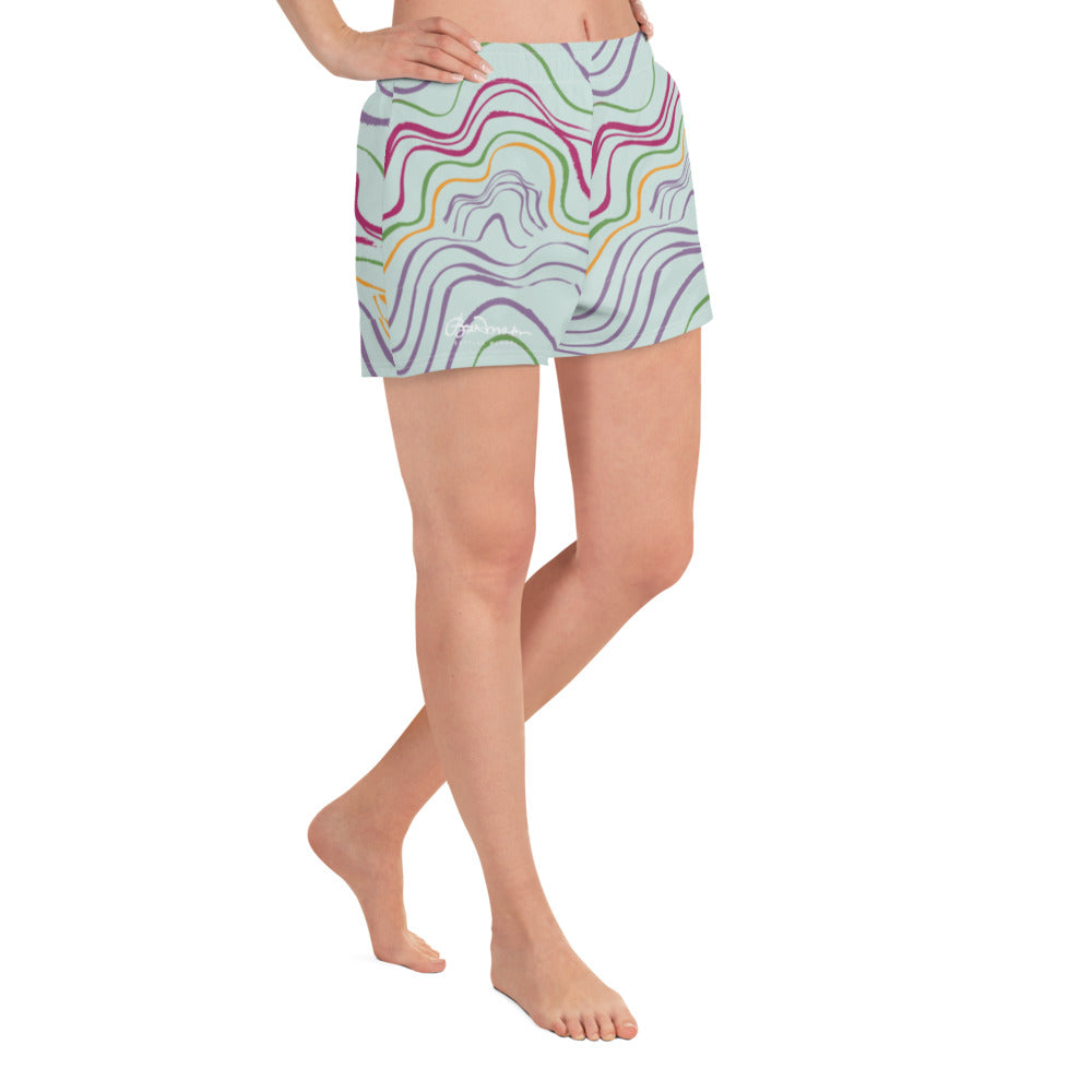 Women's  Psychedelic Spring Athletic Shorts