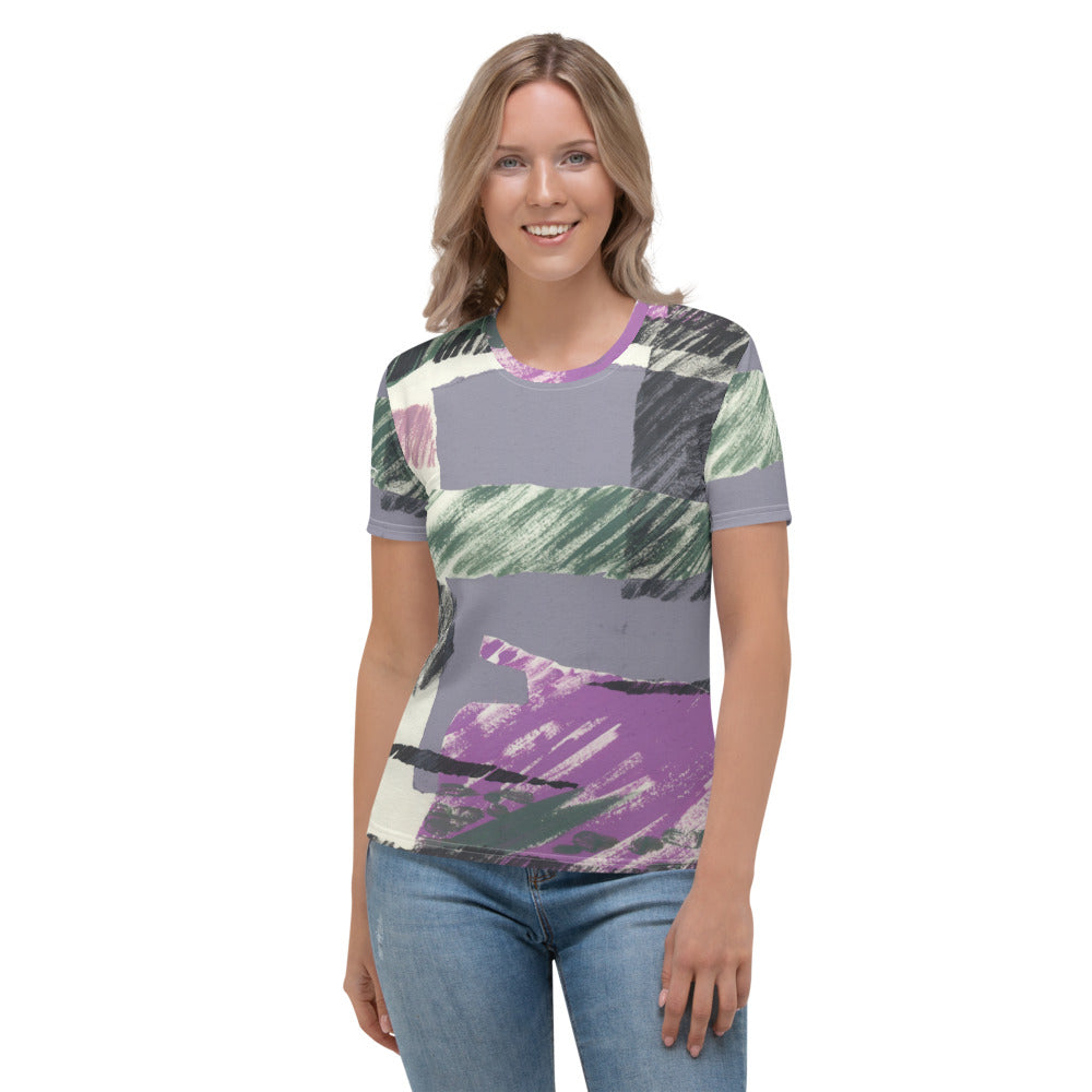 Abstract Engineered Collage Women's T-shirt
