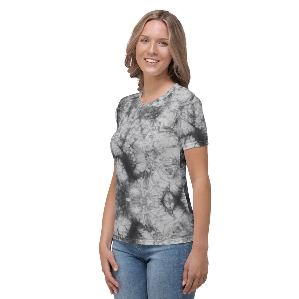 Grey Tie Dye Women's T-shirt