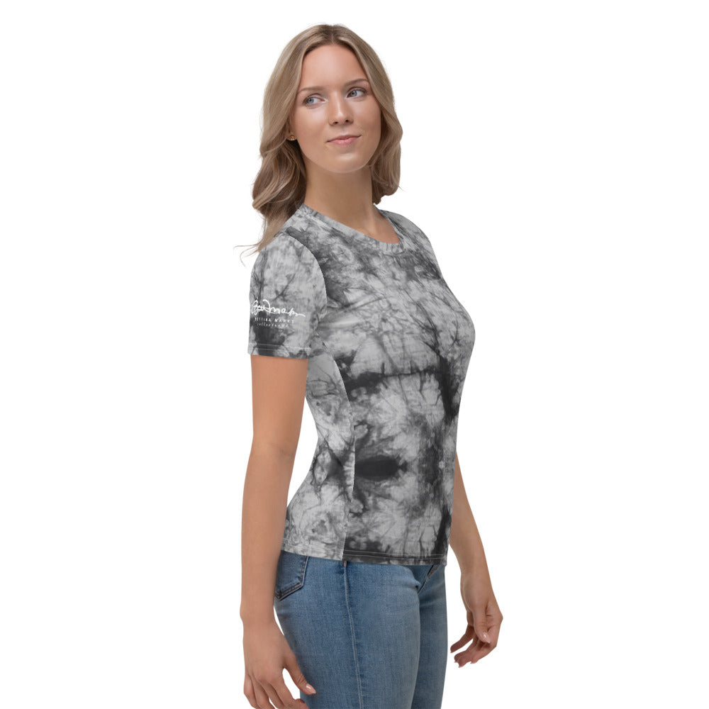 Grey Tie Dye Women's T-shirt