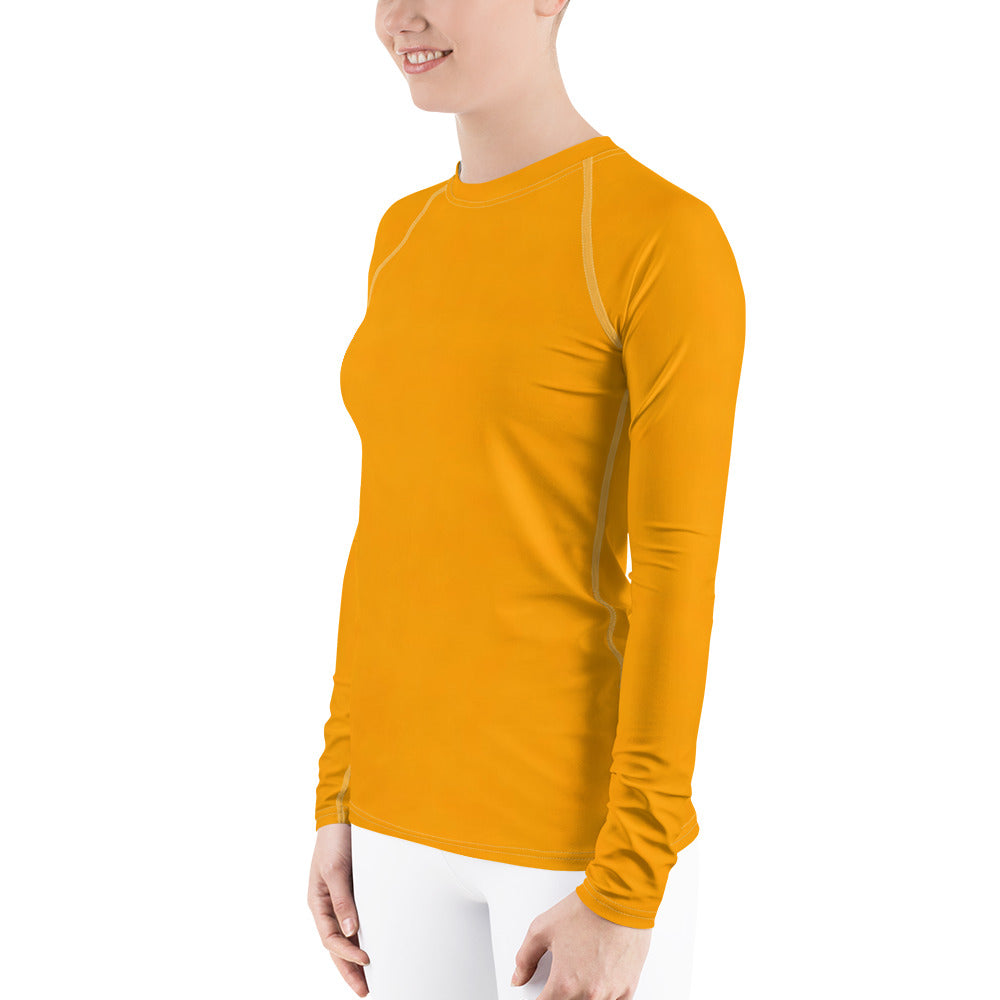 Sacral Orange Long Sleeve Tops