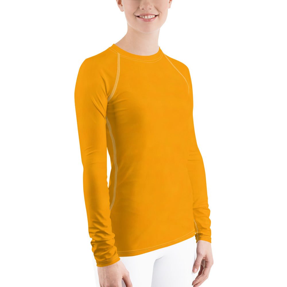Sacral Orange Long Sleeve Tops