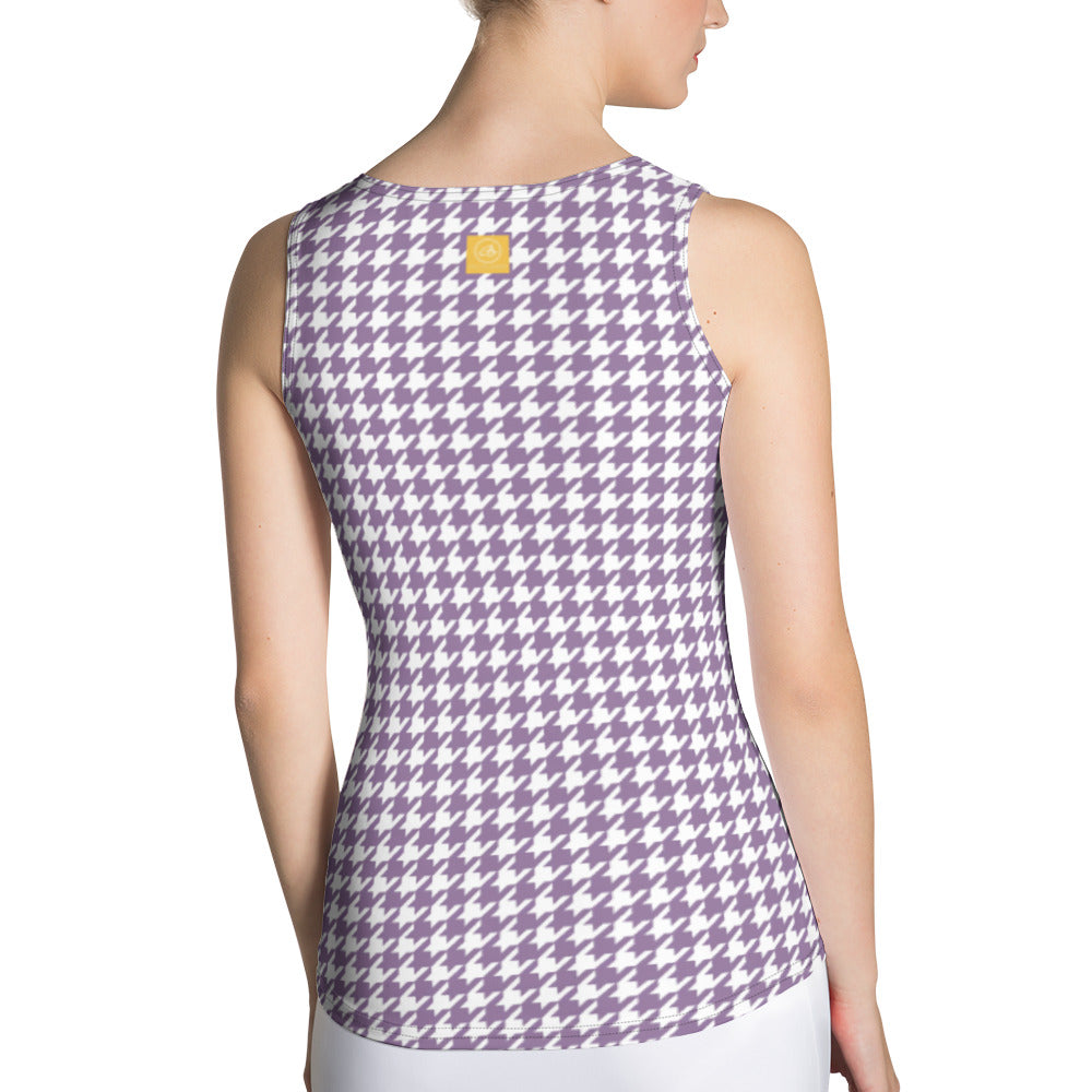 Lilac Houndstooth Tank Top