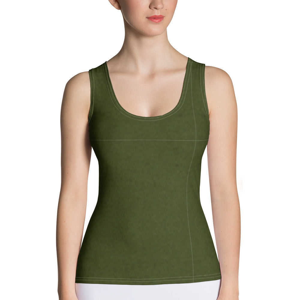 Tree Hugging Forest Green Tank Top