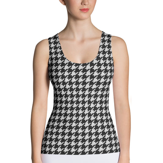 B&W Houndstooth Tank Top