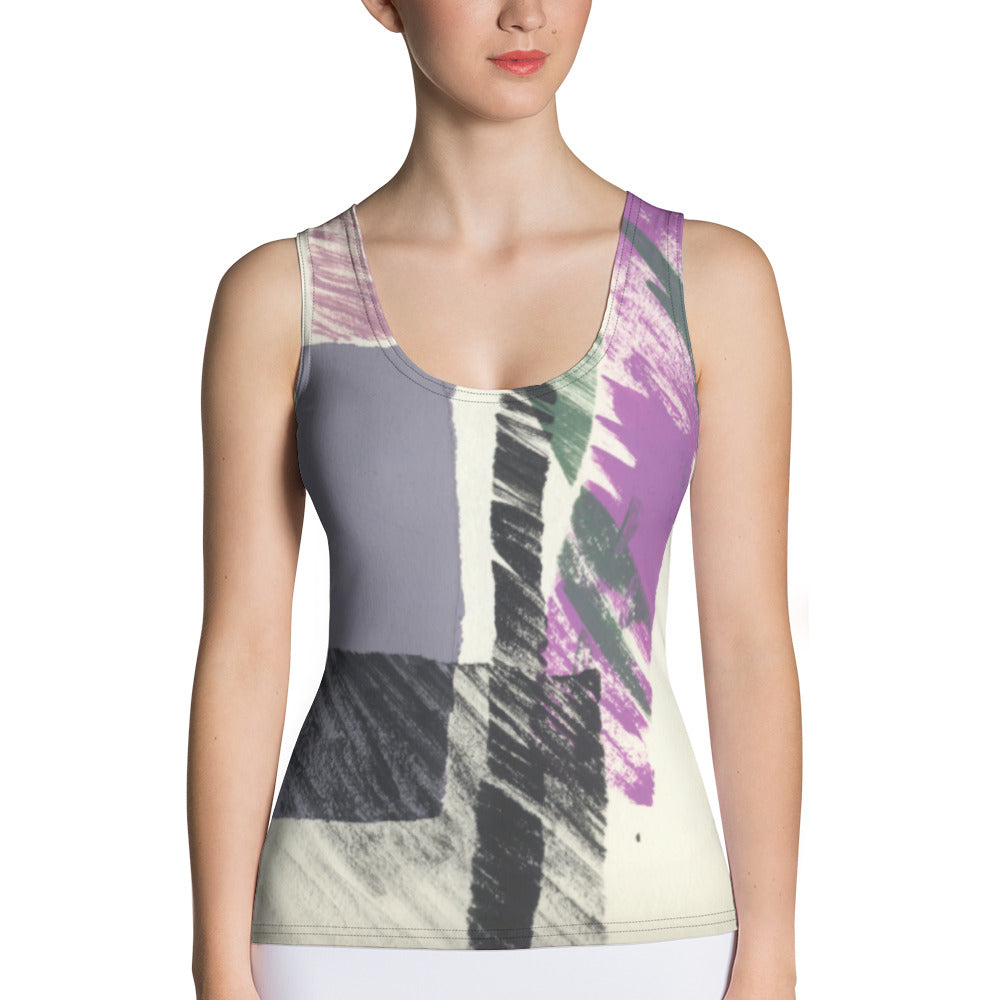 Abstract Collage Tank Top