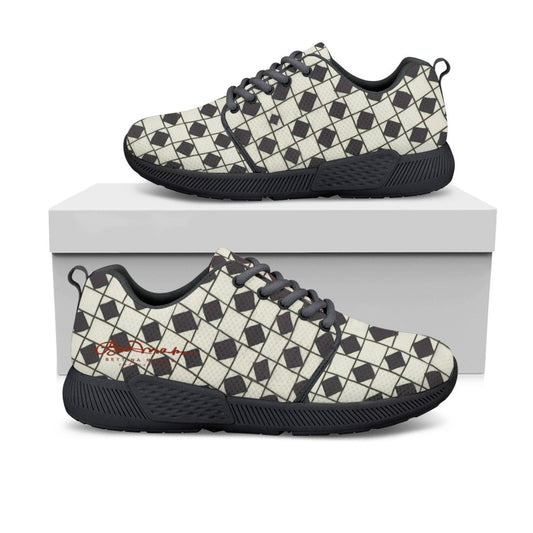 B&W Checkerboard Athletic Sneakers