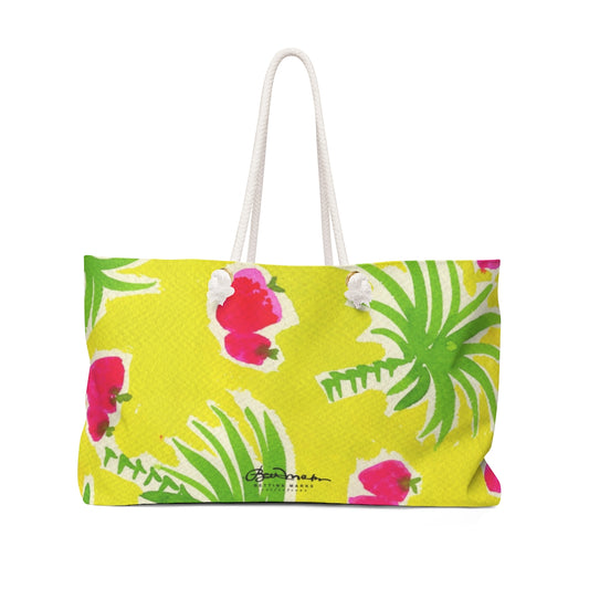Strawberry Tropical Weekender Bag