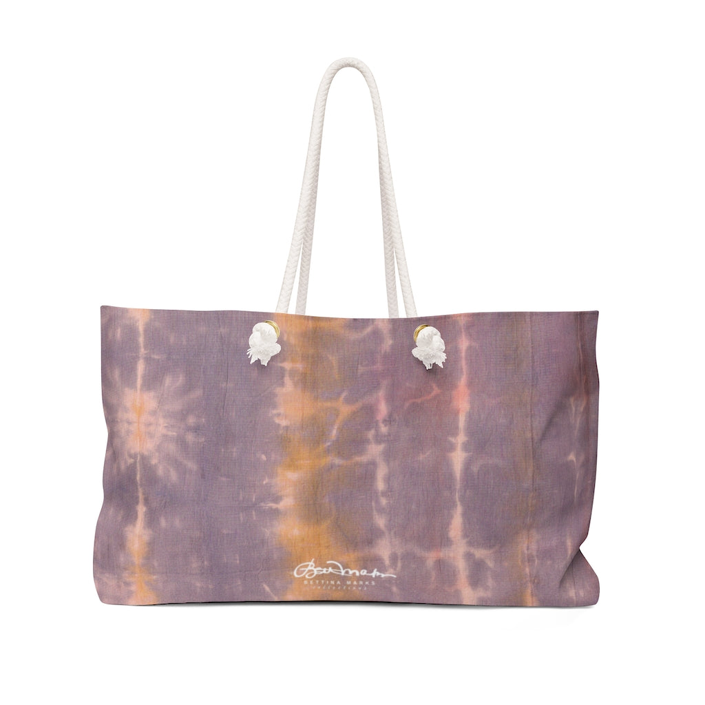 Purple Sunset Tie Dye Weekender Bag