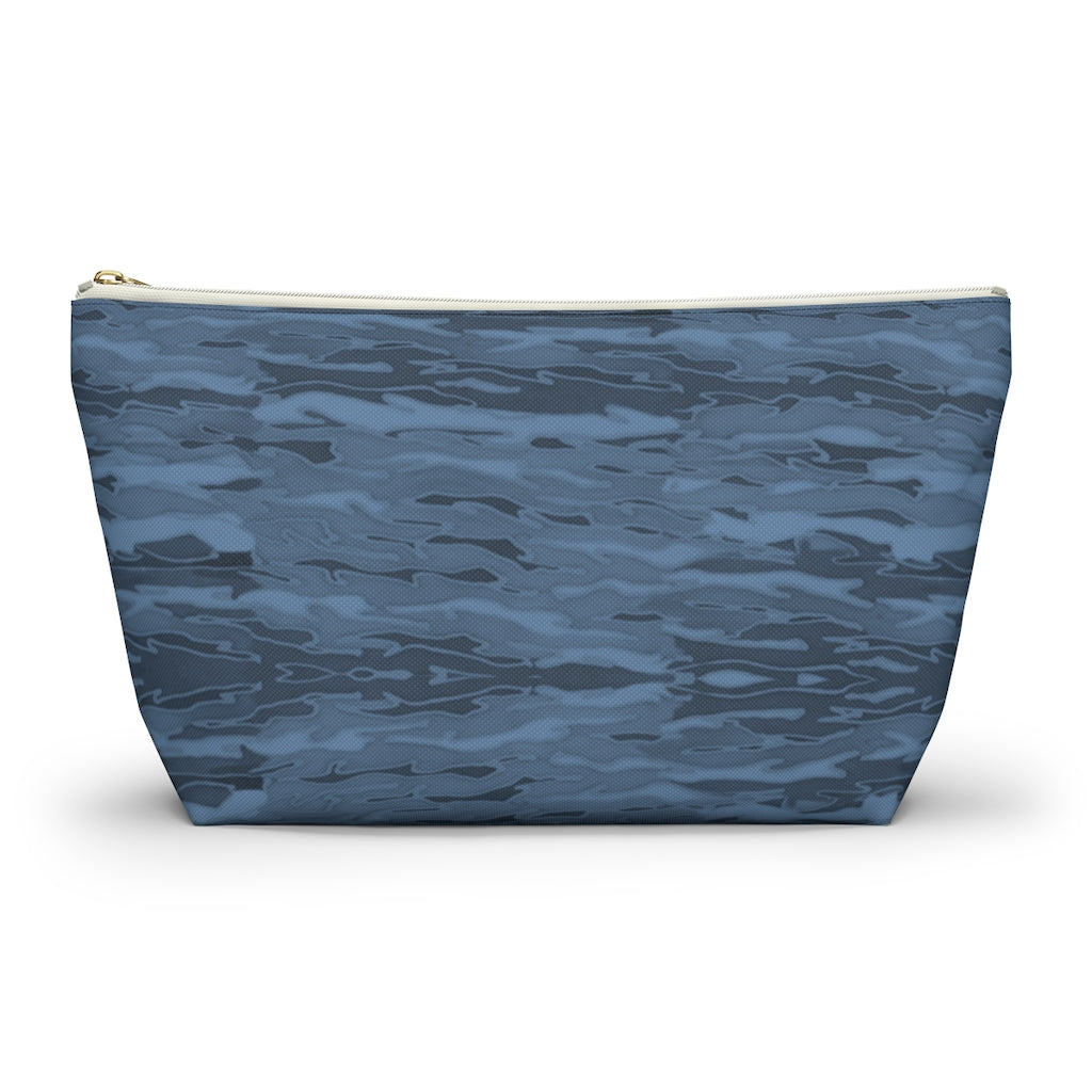 Steel Blue Camouflage Lava Accessory Pouch w T-bottom