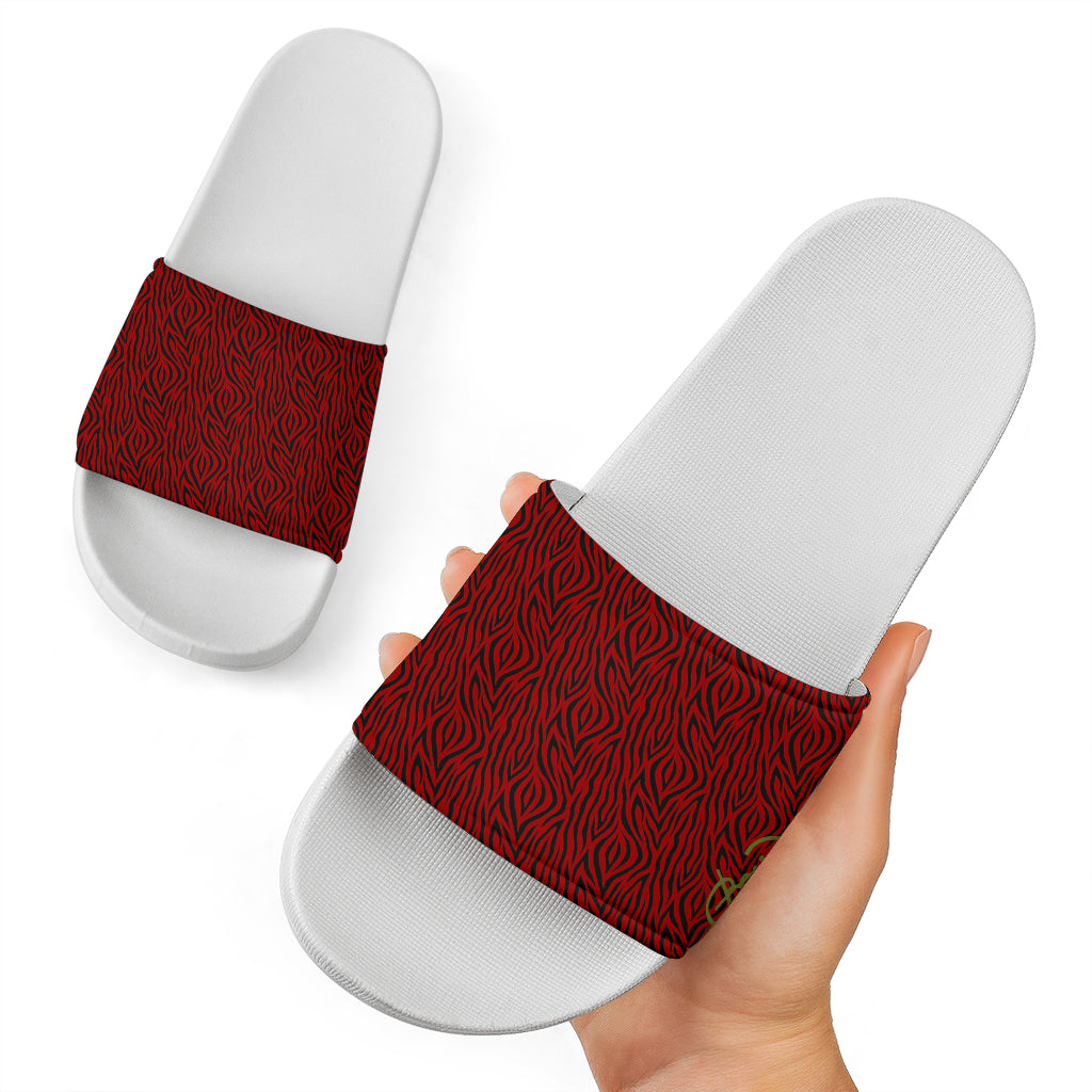 Red Zebra Slide Sandal
