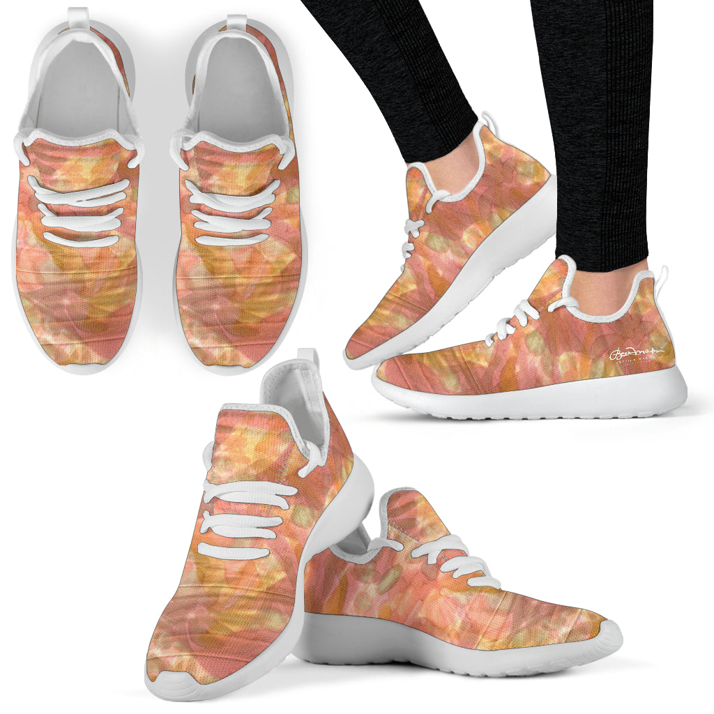 Watercolor Smudge Mesh Knit Sneakers