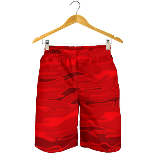 Red Camouflage Mens Shorts
