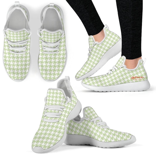 Butterfly Houndstooth Mesh Knit Sneakers