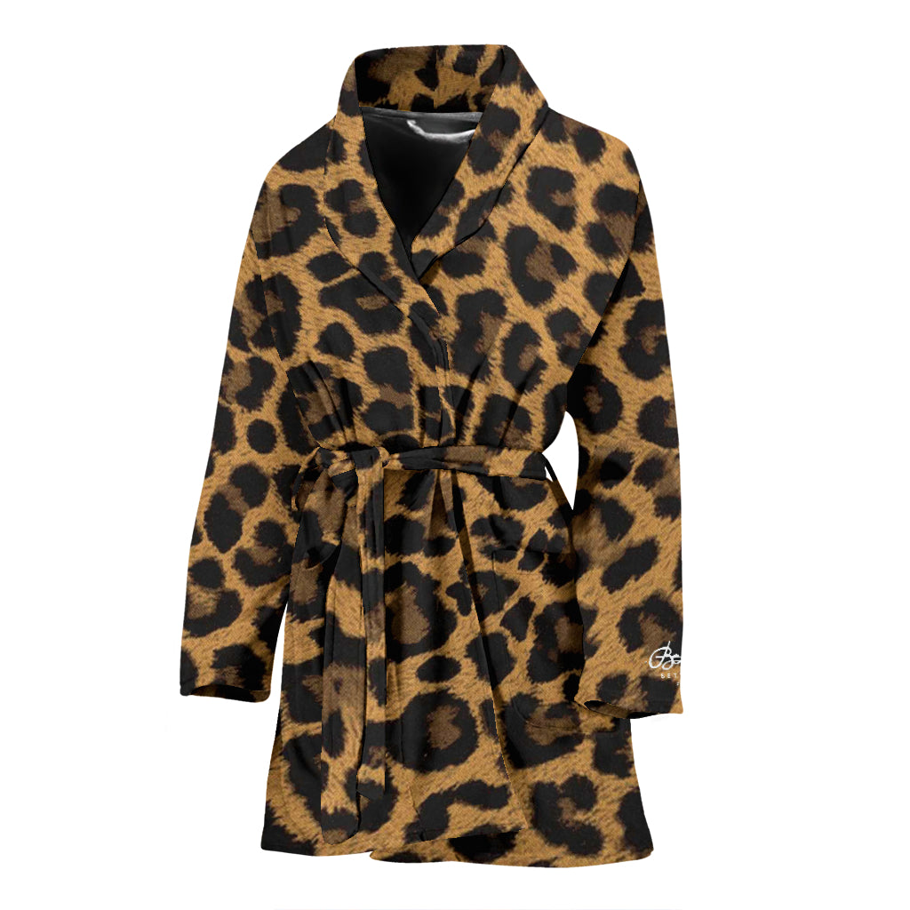 Leopard Bath Robe - Women