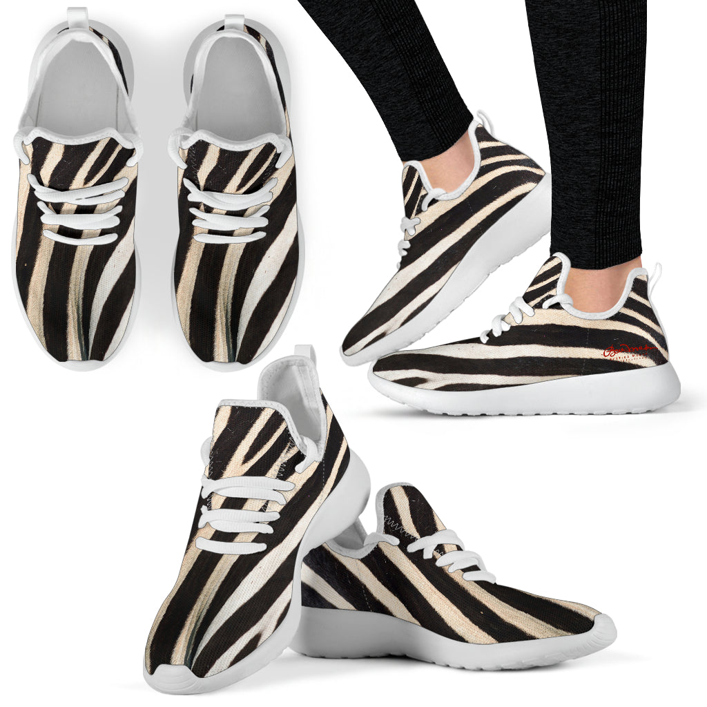 Zebra Mesh Knit Sneakers