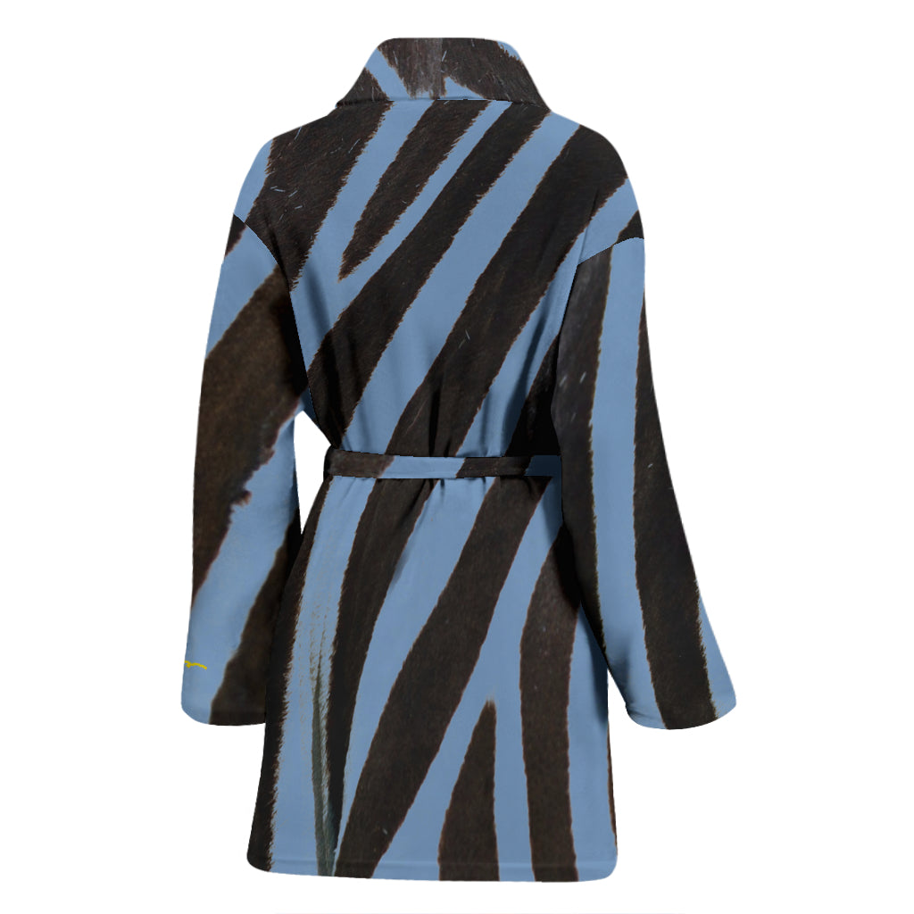 Blue Zebra Bath Robe - Women