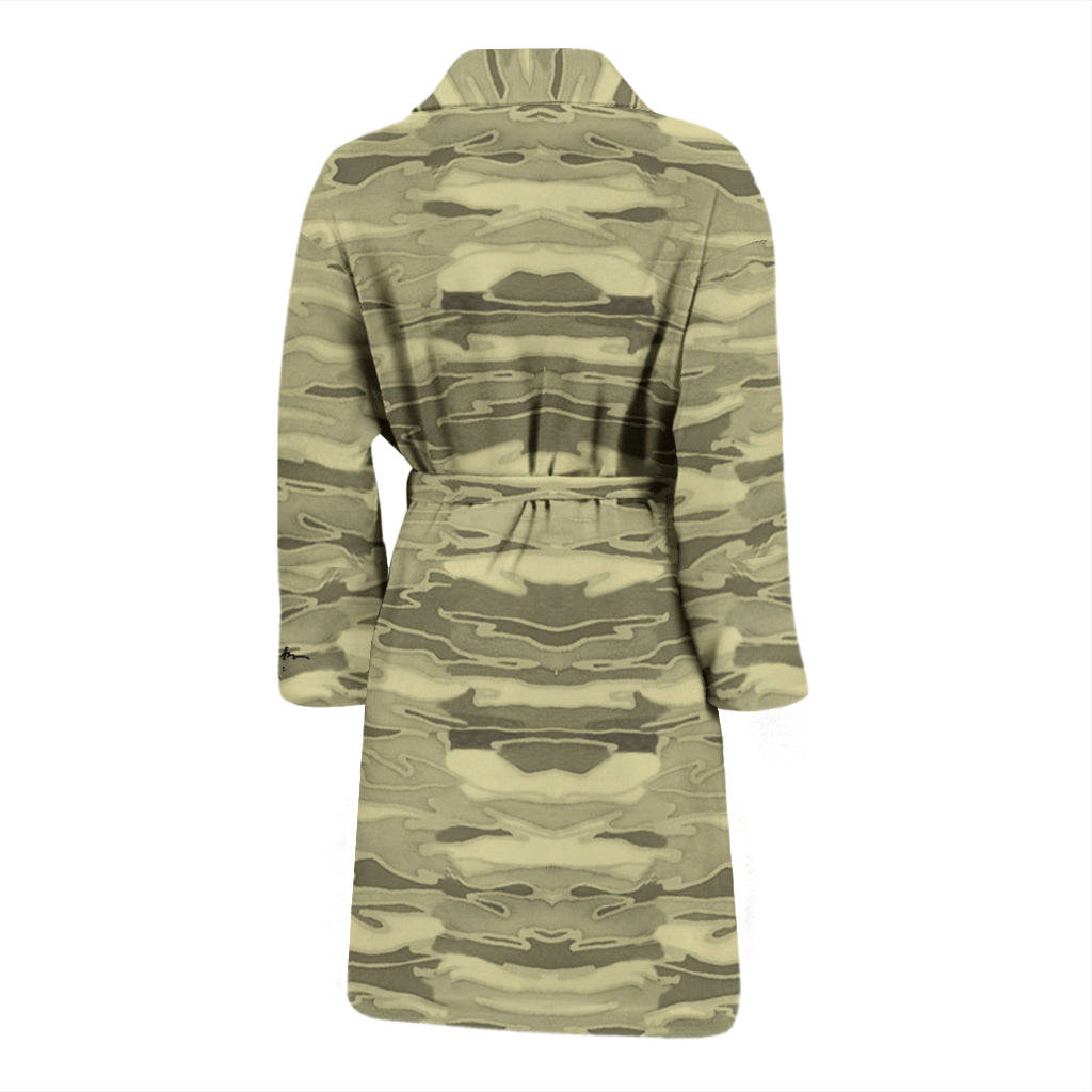 Khaki Lava Camouflage  Bath Robe - Men