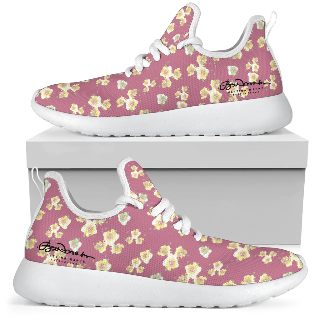 Starburst Floral Mesh Knit Sneakers