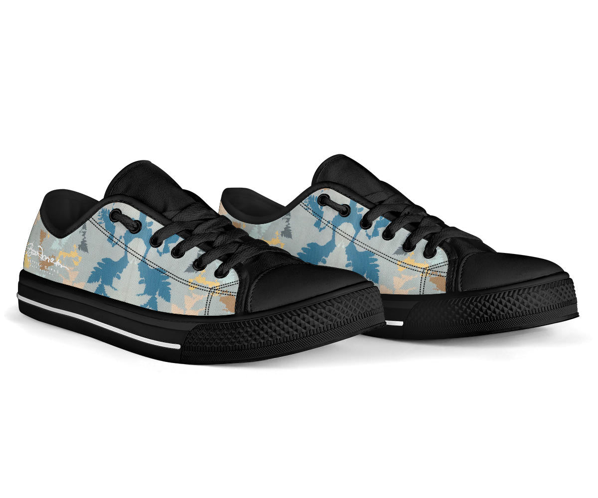 Abstract Forest Low Top Sneakers