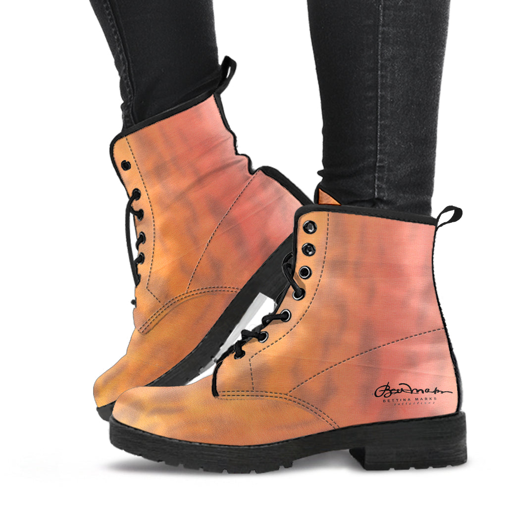 Ombre Leopard Leather Boots (Vegan)