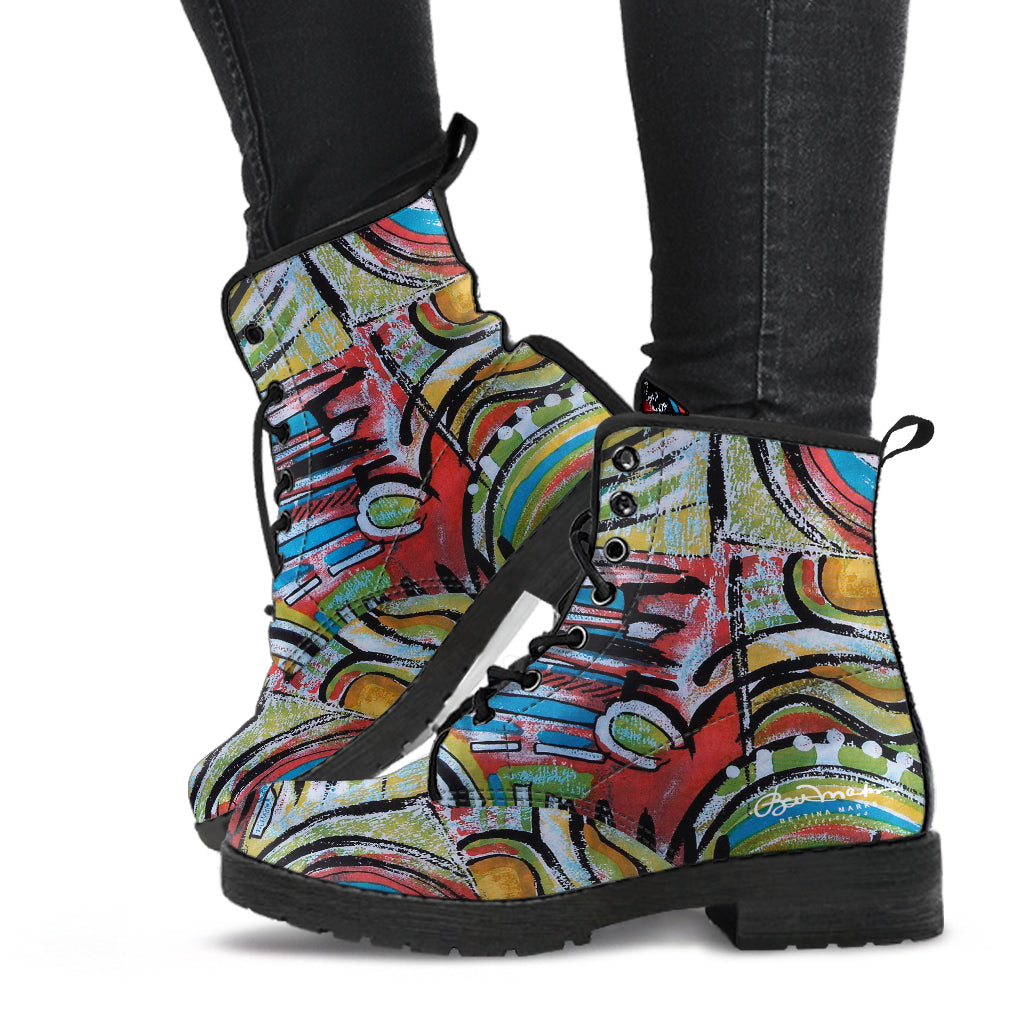 Whirl Wind Leather Boots (Vegan)