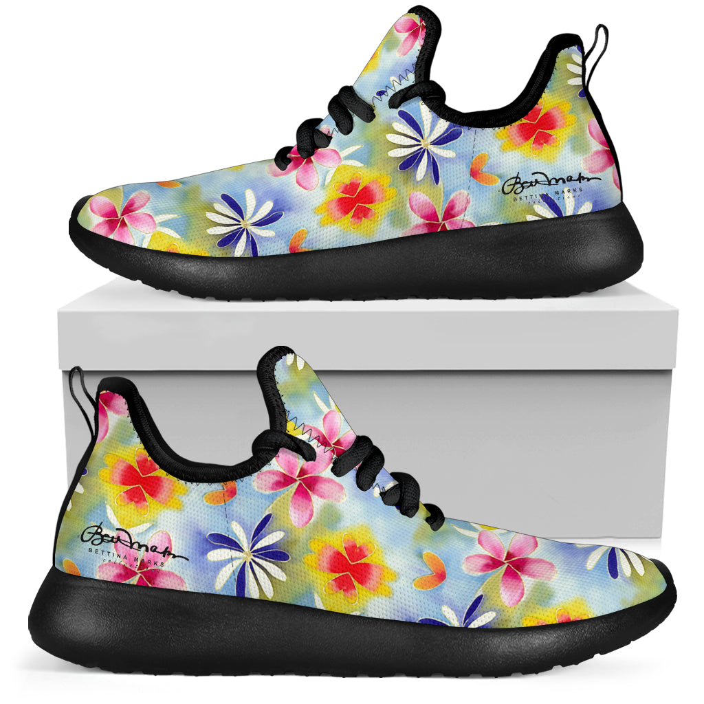 Sunrise Floral Mesh Knit Sneakers