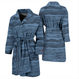 Steel Blue Camouflage Lava Bath Robe - Men