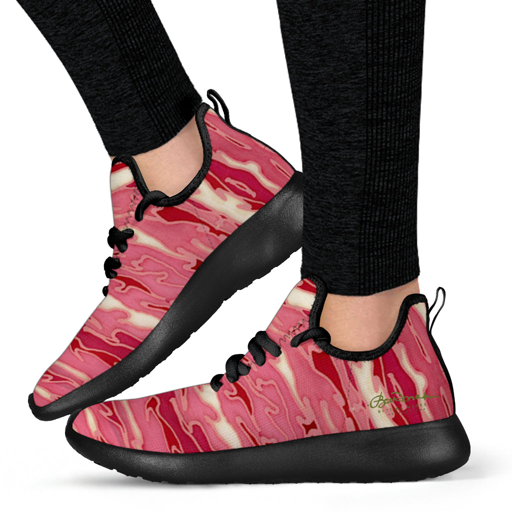 Pink Camouflage Lava Mesh Knit Sneakers