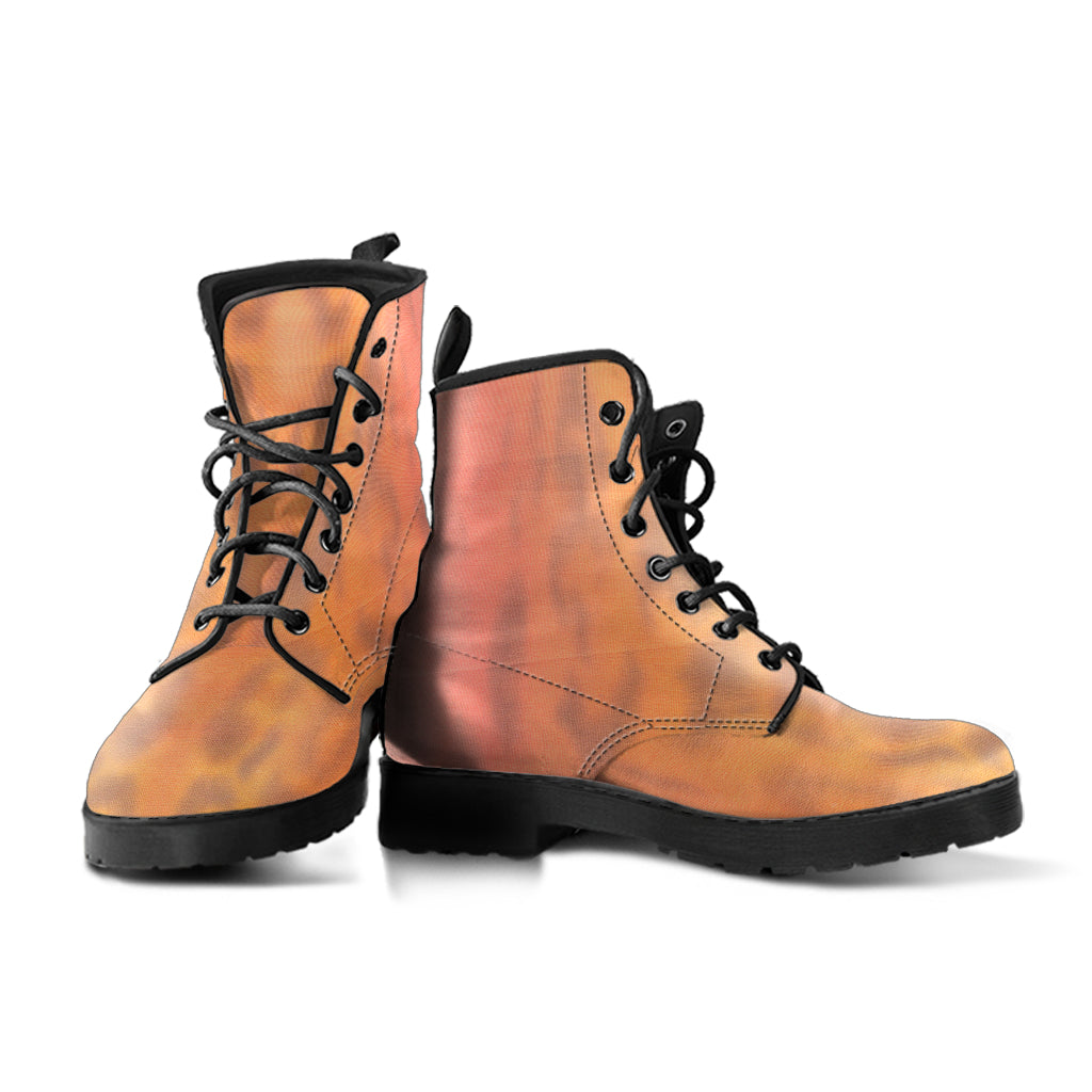 Ombre Leopard Leather Boots (Vegan)