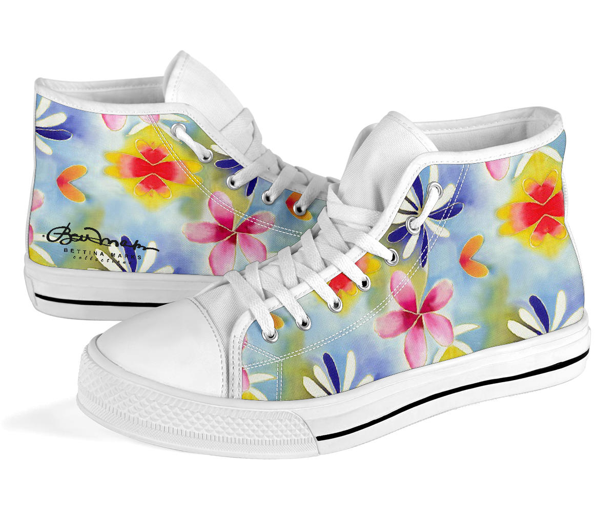 Sunrise Floral High Top Sneakers