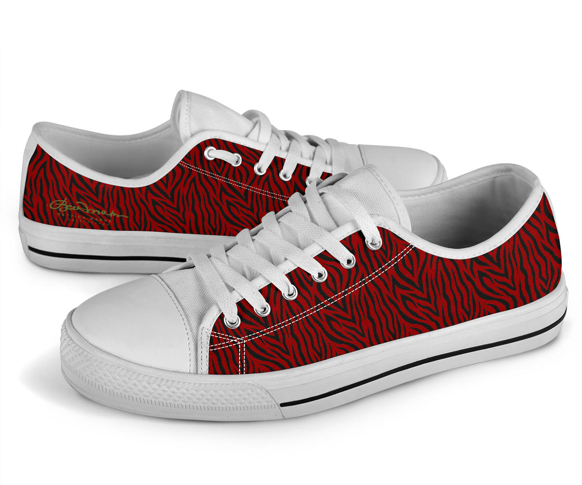 Red Zebra Low Top Sneakers