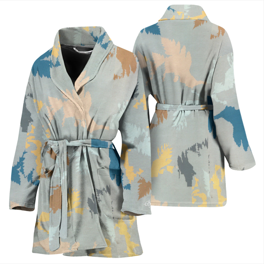 Abstract Forest Bath Robe - Women