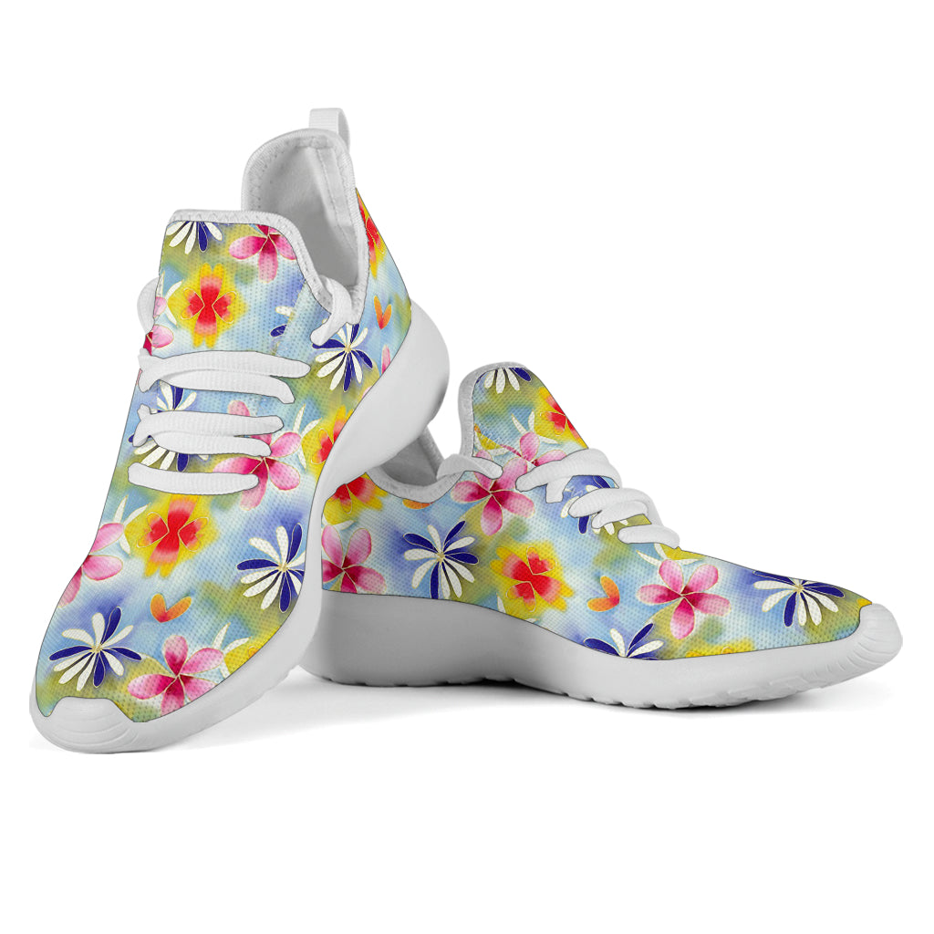Sunrise Floral Mesh Knit Sneakers