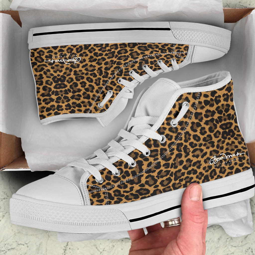 Leopard High Top Sneakers